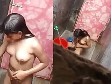 Desi teen sister naked bath capture by cousin voyeur video